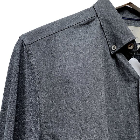 WRK The Reworked Shirt Small Modern Long Sleeve Button up Gray NWT - Picture 10 of 14